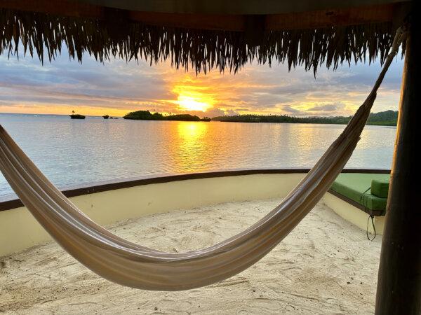 Hammocks with an ocean view provide a great way to get away from it all on Vanua Levu in Fiji. (Margot Black)