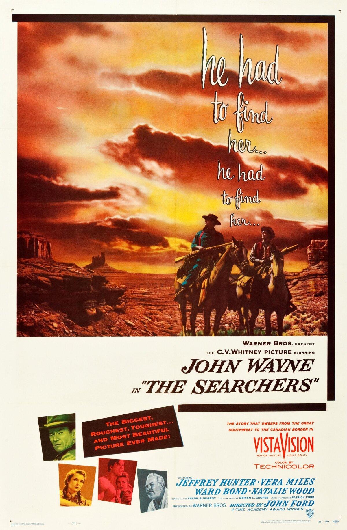 Theatrical poster for "The Searchers." (Warner Bros. Pictures)