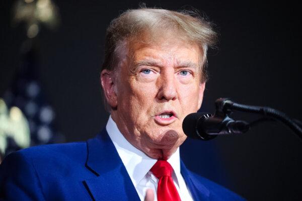 Former President Donald Trump speaks at a campaign event in Grand Rapids, Mich., on April 2, 2024. (Spencer Platt/Getty Images)