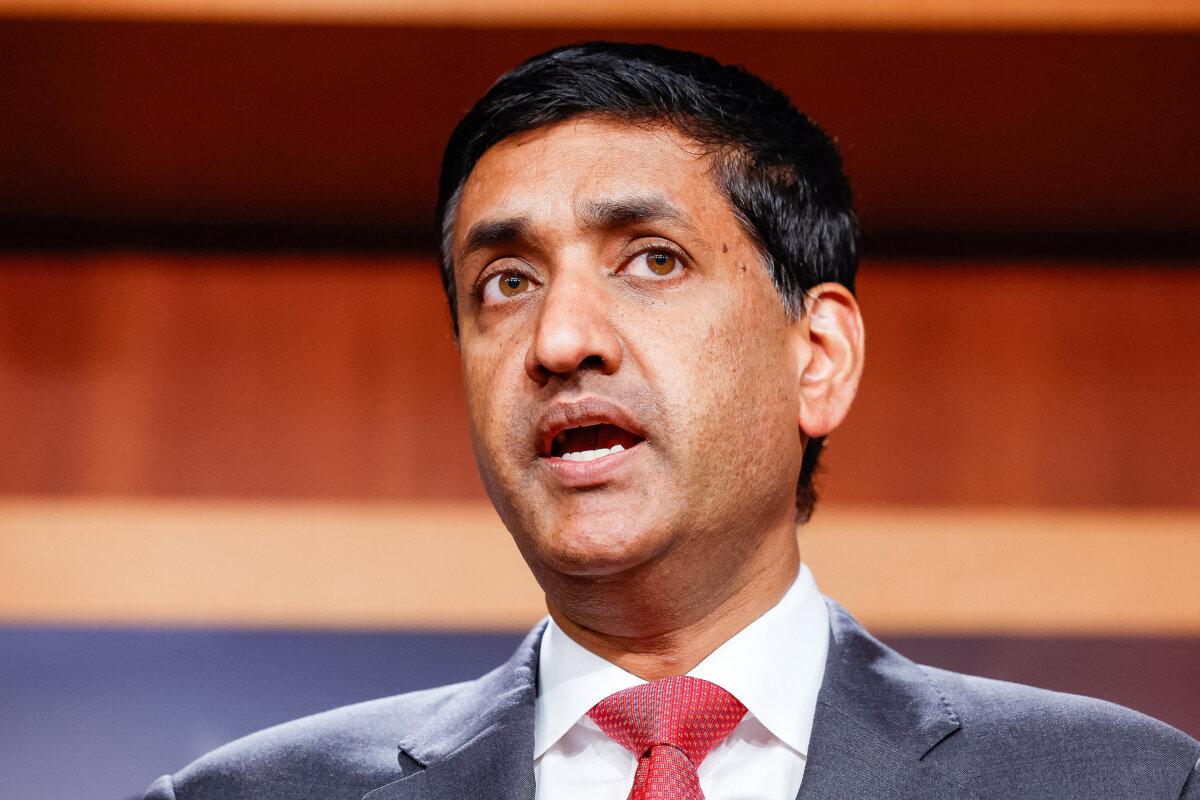 Rep. Ro Khanna (D-Calif.) speaks in Washington, on Oct. 12, 2022. (Chip Somodevilla/Getty Images)
