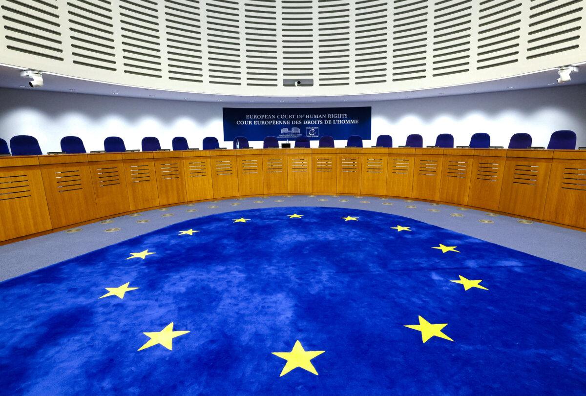The European Court of Human Rights in Strasbourg, eastern France on April 9, 2024. (Frederick Florin/AFP via Getty Images)