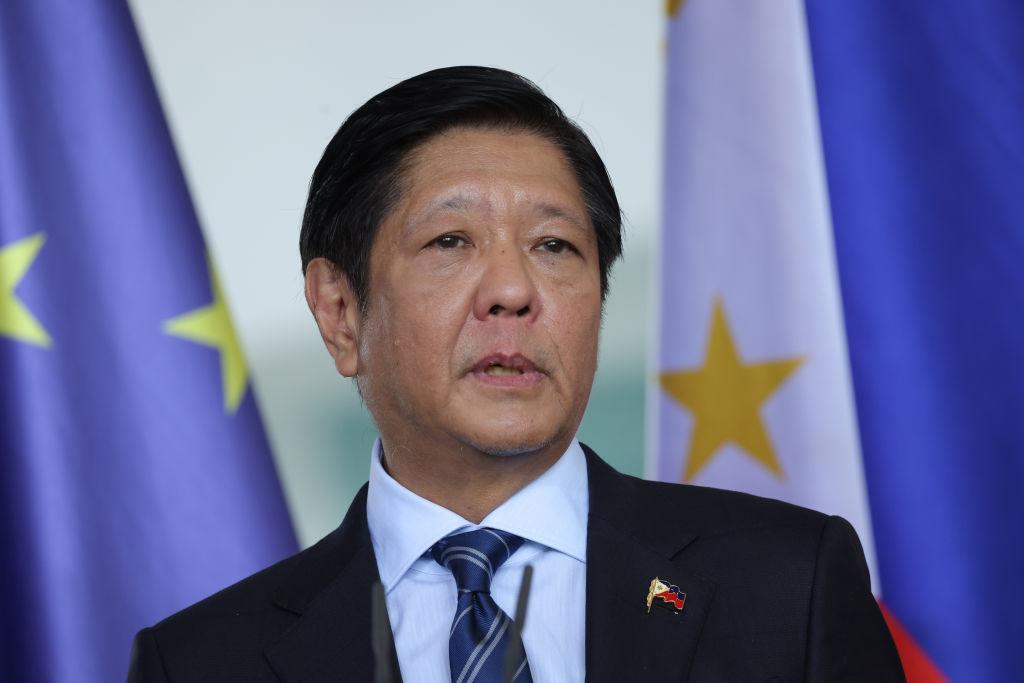 Filipino President Ferdinand Marcos Jr. speaks to the media following talks with German Chancellor Olaf Scholz at the Chancellery in Berlin, Germany, on March 12, 2024. (Sean Gallup/Getty Images)<strong style="font-size: 16px;"> </strong>