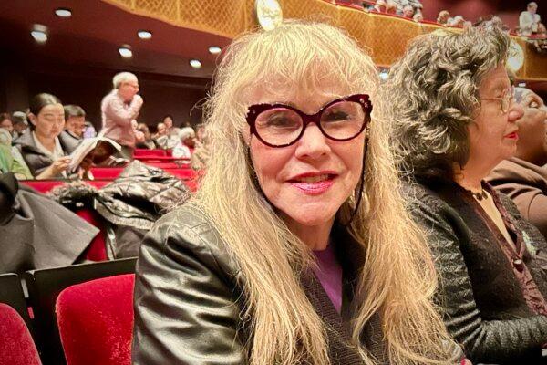Karen Santry was enthralled by the performance of Shen Yun Performing Arts at the David H. Koch Theater at Lincoln Center on April 10, 2024. (Dongyu Teng/The Epoch Times)
