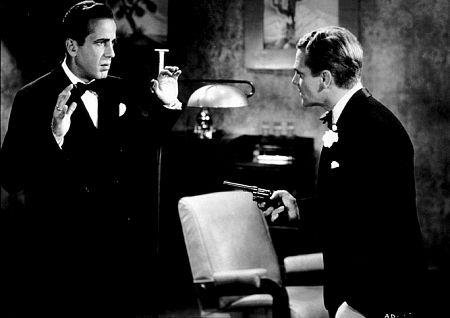 George Hally (Humphrey Bogart, L) and Eddie Bartlett (James Cagney), in "The Roaring Twenties." (Warner Bros.)