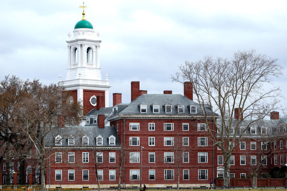 The Harvard University campus in Cambridge, Mass., on March 23, 2020. (Maddie Meyer/Getty Images)