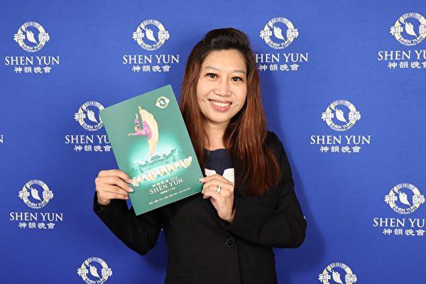 Taoyuan City Councilor Zhu Zhenyao at the third performance by Shen Yun Performing Arts at the Taoyuan Arts Center on the evening of March 30, 2024. (Lin Shijie/The Epoch Times)
