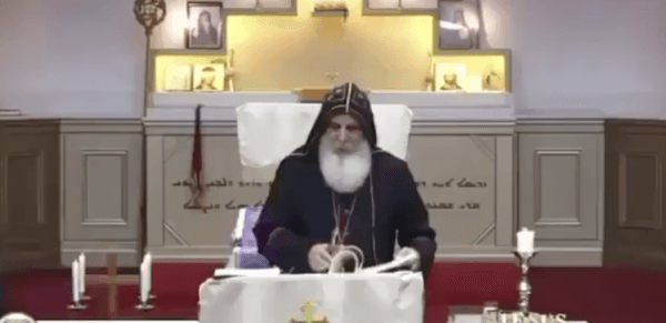 Mar Mari Emmanuel, the bishop of Christ the Good Shepherd, was stabbed multiple times in Sydney on April 15, 2024. (Screenshot/Australian Jewish Association)