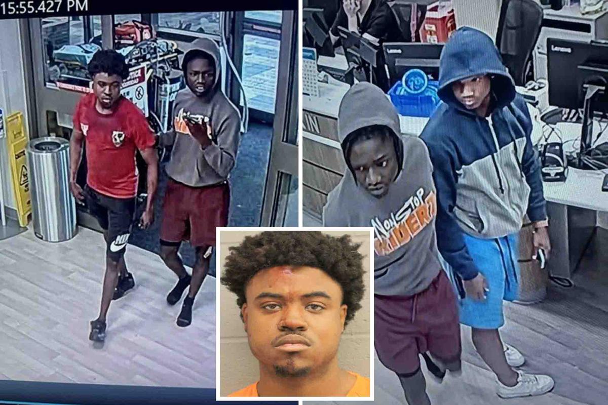 Images of the suspects provided by Constable Herman were captured on camera in a local hospital; (Inset) Jerell Alexander, 24, was charged with aggravated robbery with a deadly weapon. (Courtesy of Harris County Precinct 4 Constable’s Office)