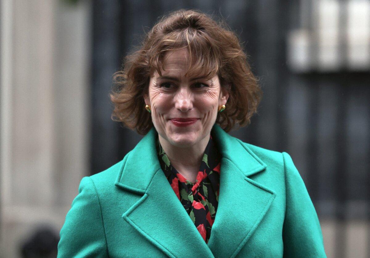 Britain's Health Secretary Victoria Atkins leaves from 10 Downing Street in central London on Jan. 23, 2024. (Daniel Leal/AFP via Getty Images)