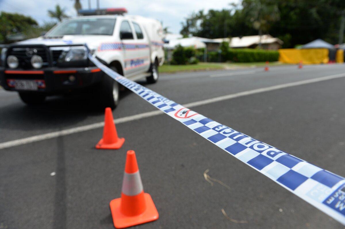 A police car at a crime scene in Cairns, Australia, on Dec. 20, 2014. (Peter Parks/AFP via Getty Images)