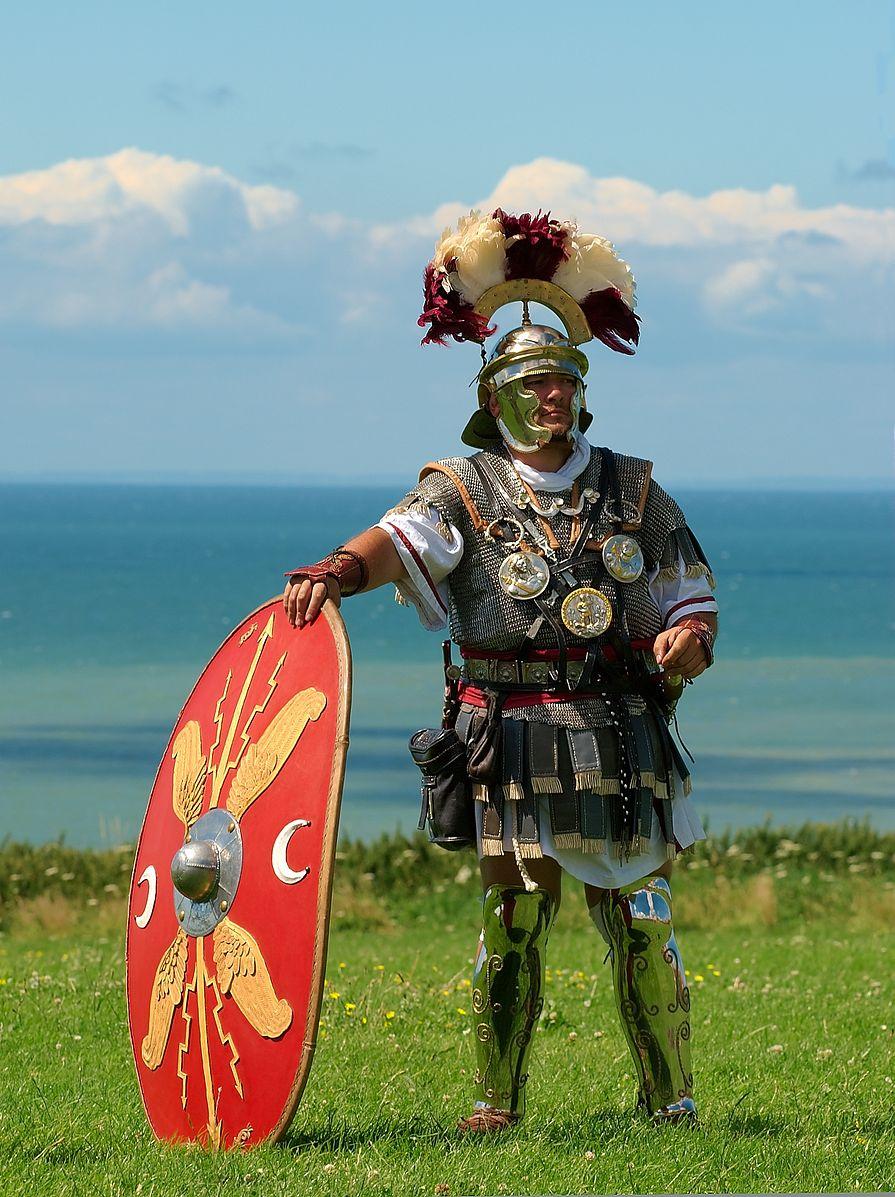 A French man dresses as a Roman centurion in a historical reenactment in Boulogne-sur-Mer, France. (<a href="https://commons.wikimedia.org/wiki/User:Lviatour">Luc Viator</a>/<a href="https://creativecommons.org/licenses/by-sa/3.0/deed.en">CC BY-SA 3.0</a>)