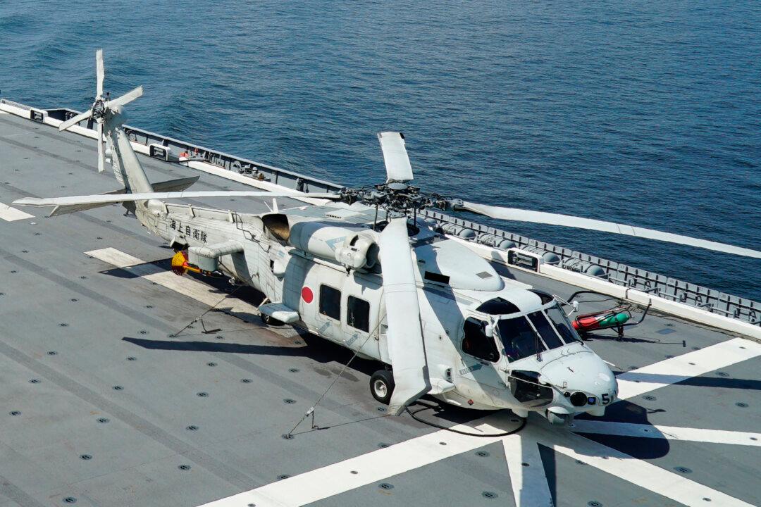 2 Japanese Navy Helicopters Crash in Pacific Ocean During Training, Leaving 1 Dead and 7 Missing