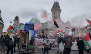 Trudeau Condemns ‘Hateful Intimidation’ After Ottawa Protest Celebrates Hamas Attack