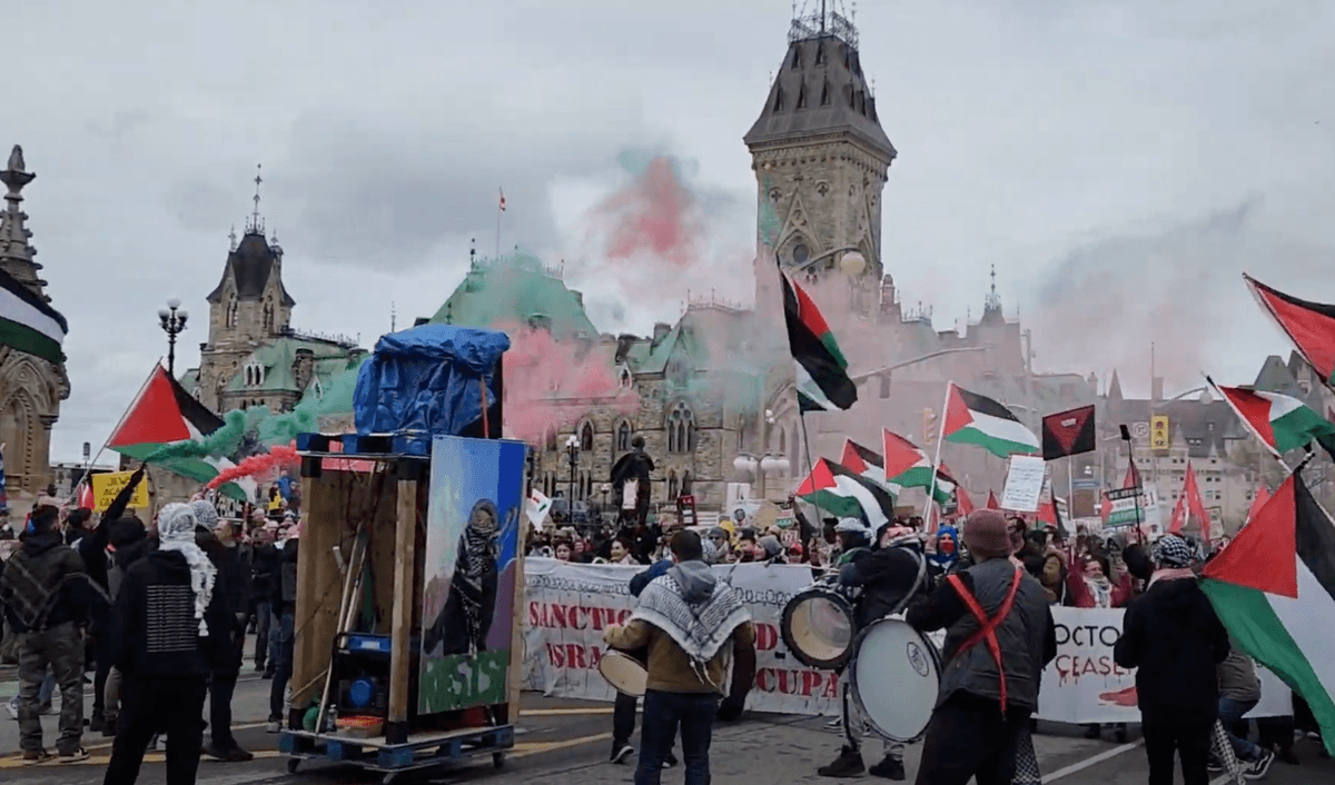Trudeau Condemns ‘Hateful Intimidation’ After Ottawa Protest Celebrates Hamas Attack