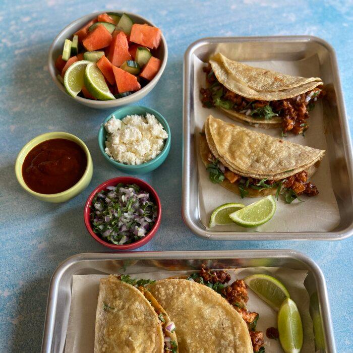 Crispy Chicken Tacos and Chile-Spiked Sorbet Are the Perfect Pairing for Your Cinco de Mayo Menu