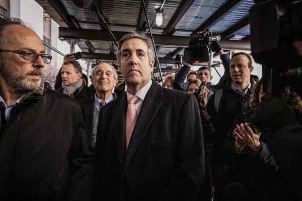 Former Trump attorney Michael Cohen arrives at the district attorney's office to complete his testimony before a grand jury in New York City on March 15, 2023. (Yuki Iwamura/AFP via Getty Images)