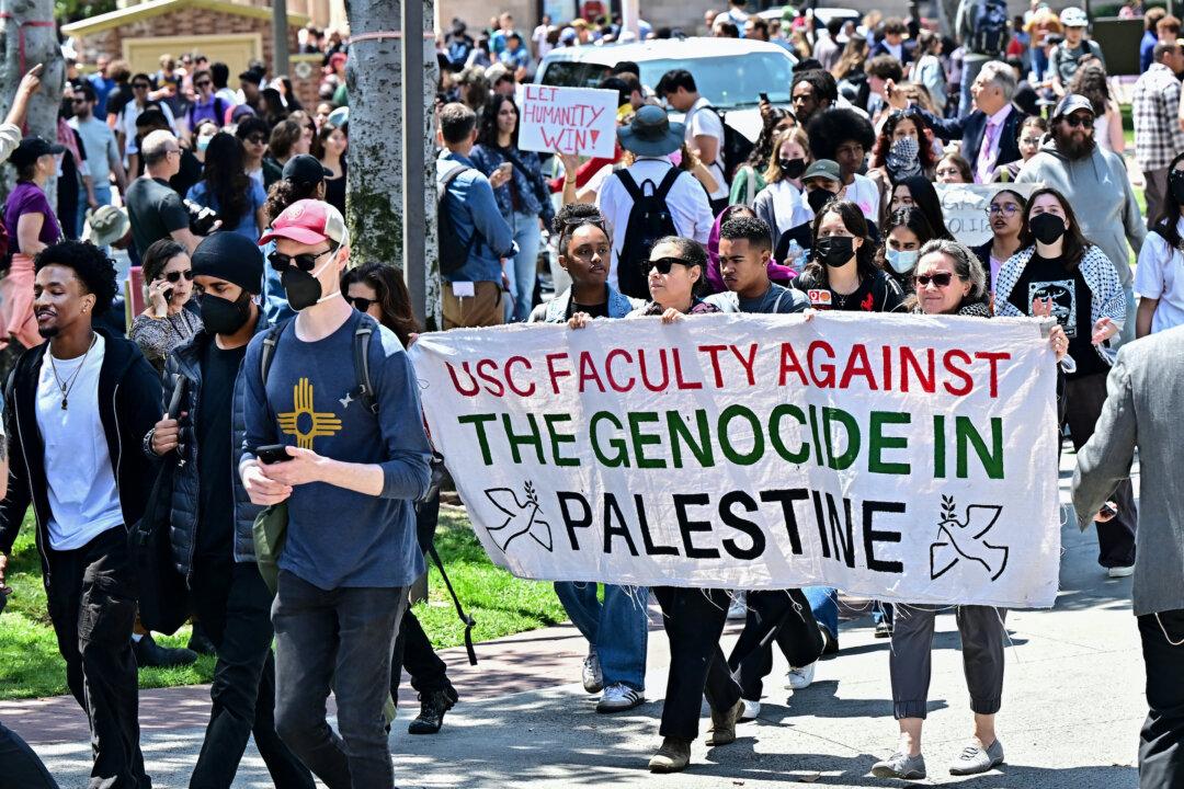 Pro-Palestinian Protesters Gather on the USC Campus