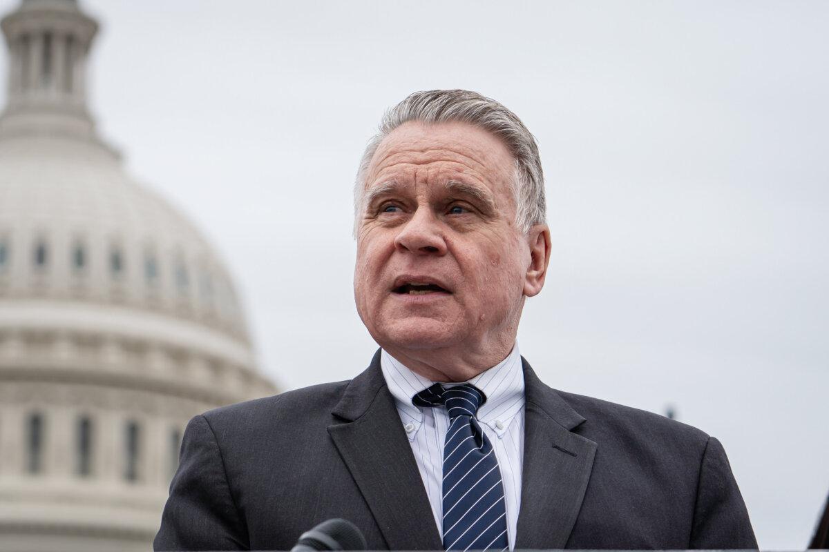 Rep. Chris Smith (R-N.J.) chairs the House Foreign Affairs Subcommittee on Global Health, Global Human Rights and International Organizations, which heard testimony on May 17 from witnesses dismissing as a 'whitewash" a U.N. report clearing its Palestine relief agency, UNRWA, of any involvement with Hamas. He is pictured here near the U.S. Capitol on March 22, 2024. (Madalina Vasiliu/The Epoch Times)