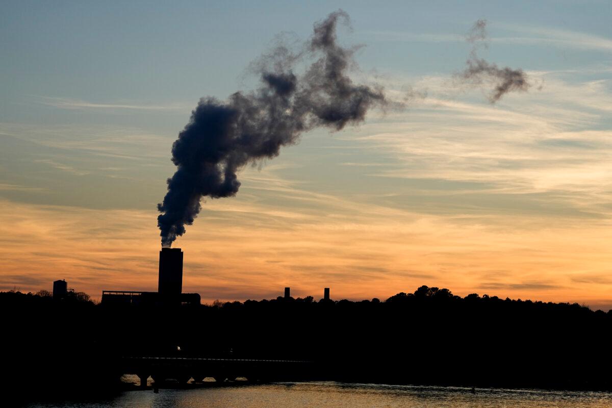 The Marshall Steam Station coal power plant operates near Mooresville, N.C., on March 3, 2024. (Chris Carlson/AP Photo)