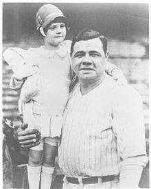 Babe Ruth holds his only biological child, Dorothy Helen Ruth Pirone. Dorothy's mother, Juanita Jennings Dorothy, died in 1989 at the age of 67. (Courtesy of Linda Ruth Tosetti )