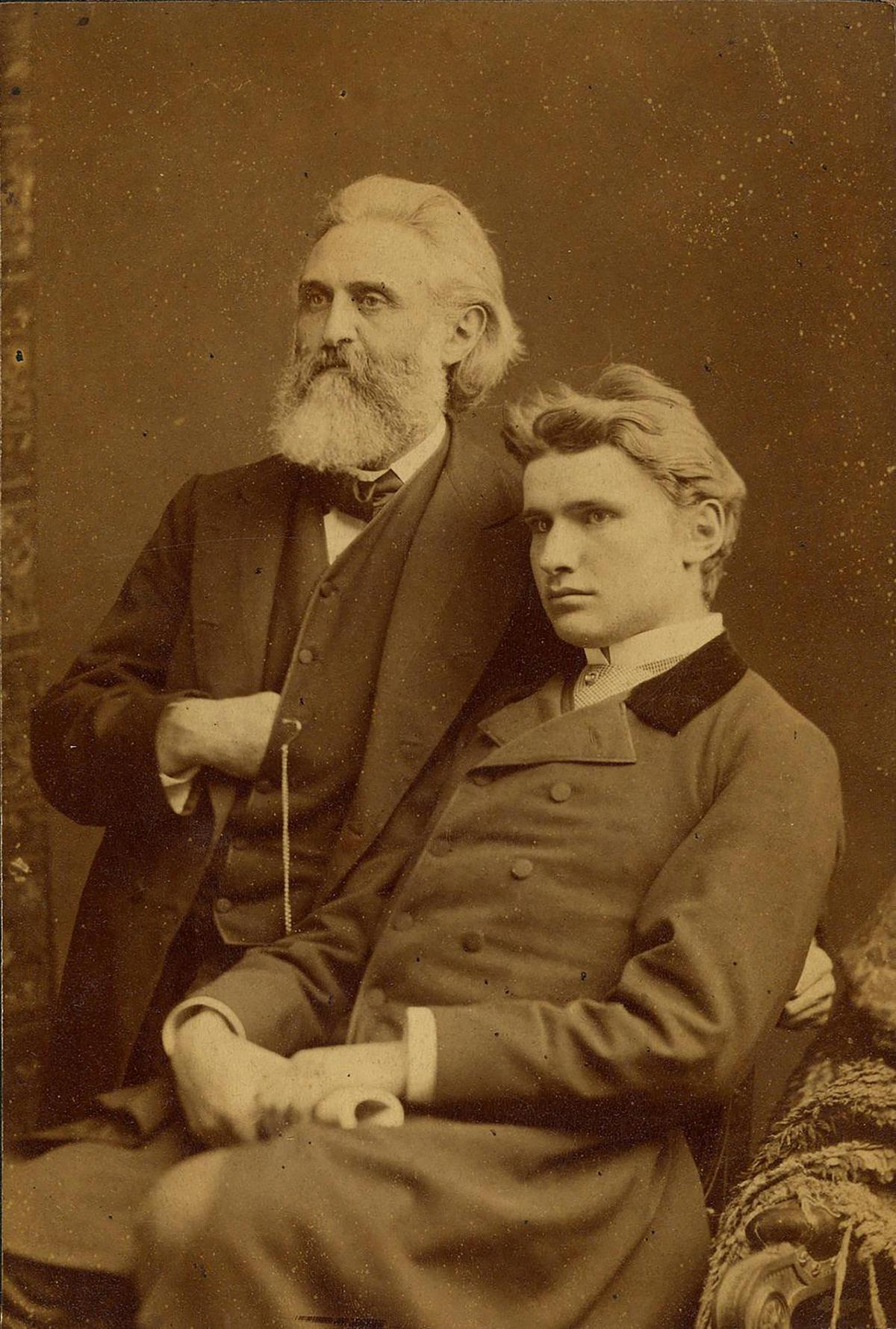 Leopold Damrosch and his son Walter before 1885. (Courtesy of the Carnegie Hall Archives)