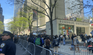 Protest Erupts at Fordham University in New York