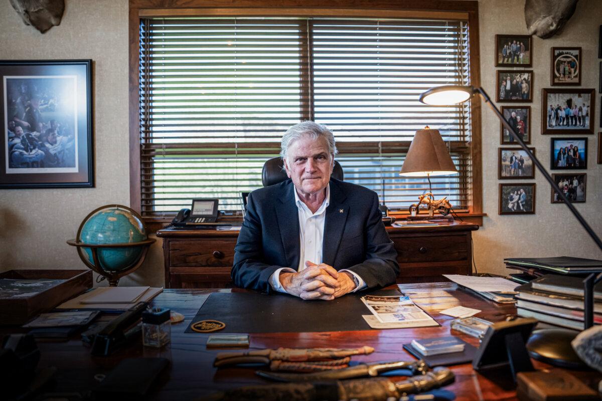 Franklin Graham, president and CEO of Samaritan's Purse and the Billy Graham Evangelistic Association, in his office in Boone, N.C., on April 18, 2024. (Madalina Vasiliu/The Epoch Times)