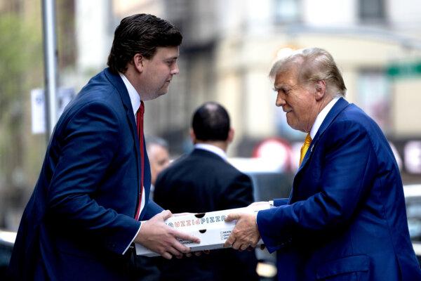 Trump Makes Pizza Stop at FDNY After Day in Court
