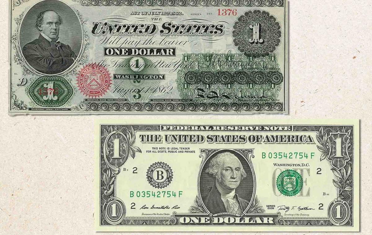 Assorted old $1 bills. (Illustration by The Epoch Times, Public Domain)