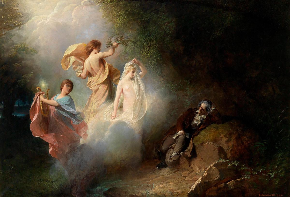 "Beethoven's Vision," 1882, by Rudolf Hausleithner. Oil on canvas. Private collection. (Public Domain)