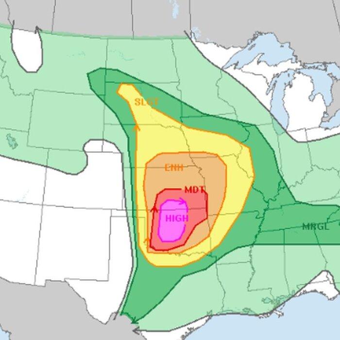 Rare ‘High Risk’ Severe Weather Threat Issued for Central US