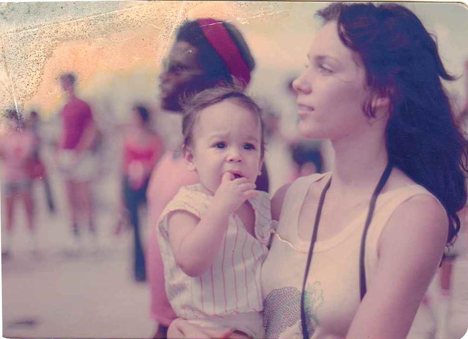 Juda Myers holds her firstborn child in 1977. (Courtesy of Joseph Gradney)
