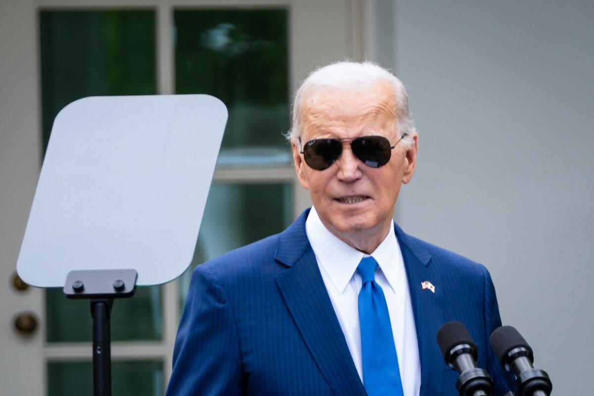 President Joe Biden speaks in Washington on April 10, 2024. (Madalina Vasiliu/The Epoch Times)