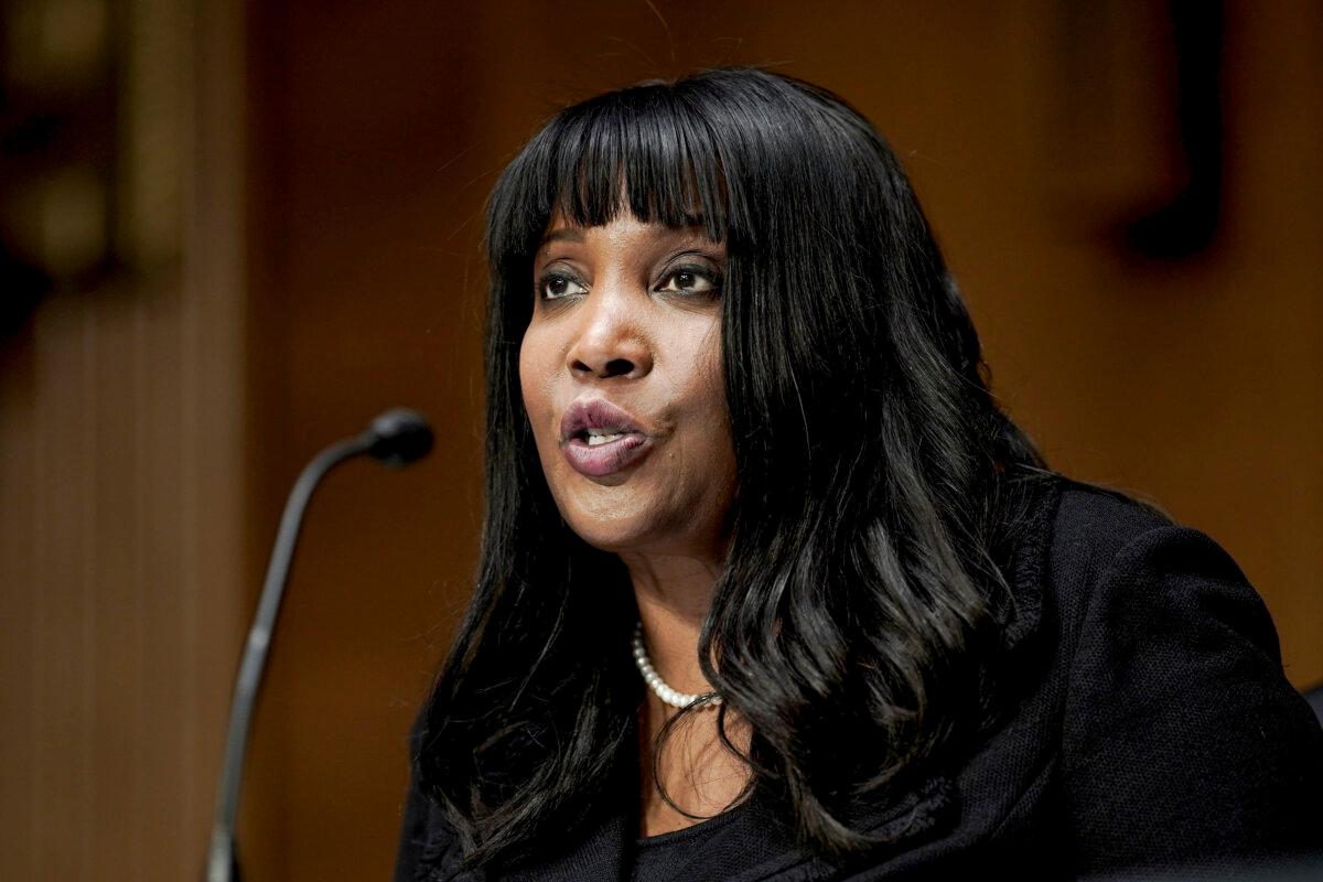Bessent Says Federal Reserve’s Challenges Go Beyond Chairman Powell’s Stance on Interest Rates 3 Lisa Cook, of Michigan, nominated to be a member of the Board of Governors of the Federal Reserve System, speaks before a Senate Banking, Housing, and Urban Affairs Committee confirmation hearing on Capitol Hill on Feb. 3, 2022. (Ken Cedeno/Reuters)