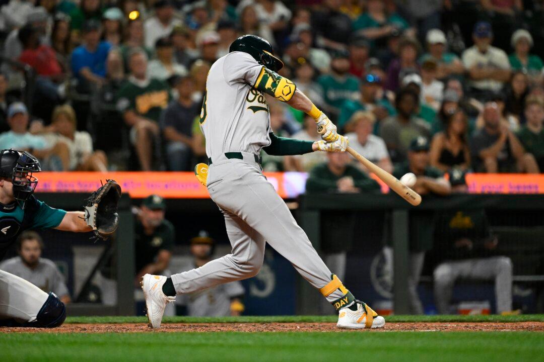 Bleday Homers, Estes Earns First Win as A’s Beat Mariners 8–1