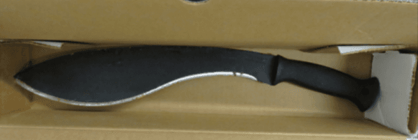 Law enforcement officers recovered a 13-inch khukuri-style blade following an attack on three NYPD officers on Dec. 31, 2022. (U.S. Department of Justice photo/Released)