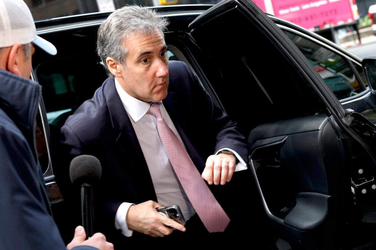 Michael Cohen, former President Donald Trump's former attorney, arrives at his home after leaving Manhattan Criminal Court in New York City on May 13, 2024. (Michael M. Santiago/Getty Images)