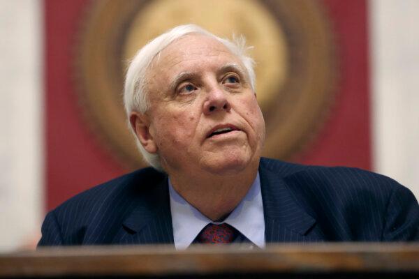 West Virginia Gov. Jim Justice delivers his State of the State address in Charleston, W.Va., on Jan. 10, 2024. (Chris Jackson/AP Photo)
