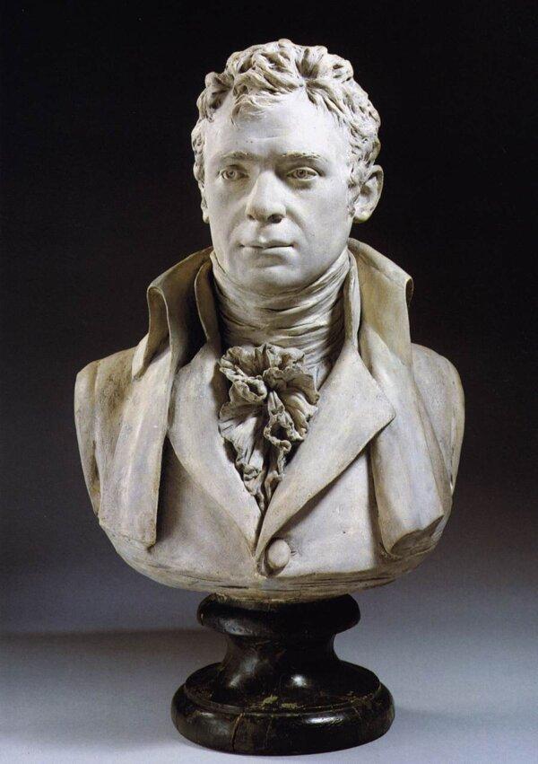 An 1803 bust of Robert Fulton by Jean-Antoine Houdon. (Public Domain)