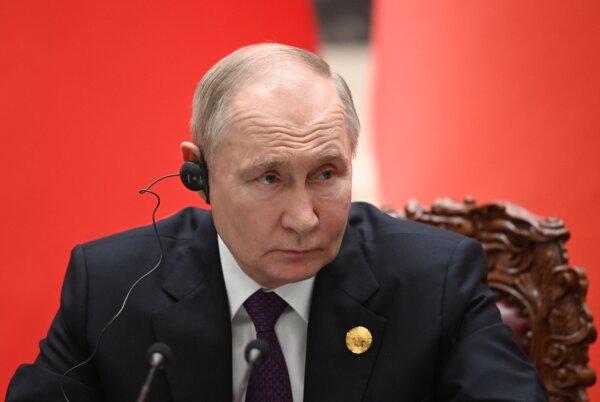 Russia's President Vladimir Putin attends a meeting with China's President in Beijing on May 16, 2024. (Sergei Bobylyov/Pool/AFP via Getty Images)