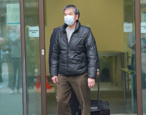 Chung Biu Yuen leaves Westminster Magistrates' Court in central London on May 13, 2024. (Yui Mok/PA via AP)