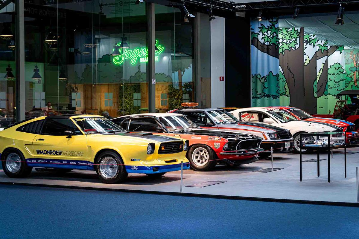 Mustangs across six generations at Autoworld. (Courtesy of Autoworld Brussels)