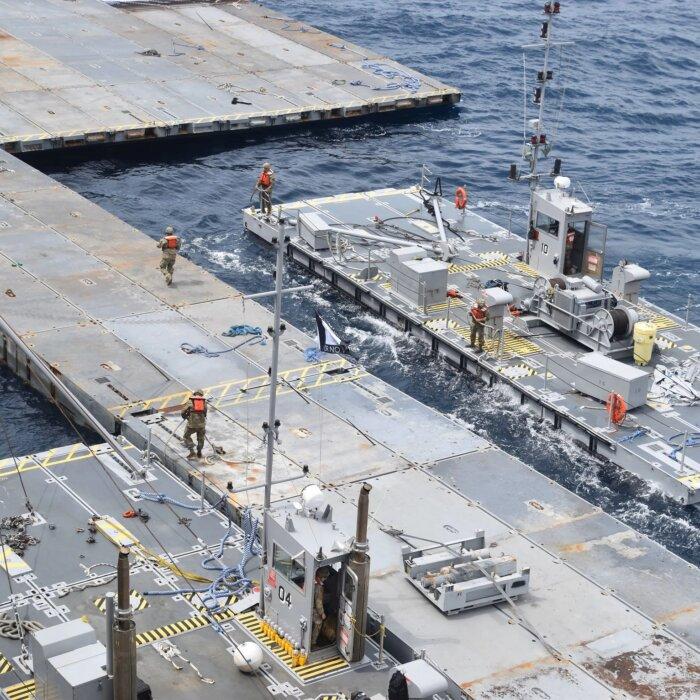 US Military Installs Gaza Aid Pier and Sends First Load of Humanitarian Supplies Through