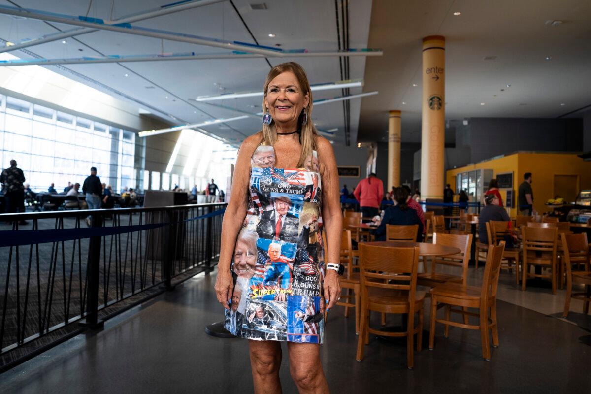 Barbara Tomasino attends the 2024 National Rifle Association meeting at the Kay Bailey Hutchison Convention Center in Dallas on May 18, 2024. (Madalina Vasiliu/The Epoch Times)
