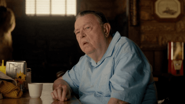 Robert (Gene Jones), a slightly-too-nosy customer, in "The Last Stop in Yuma County." (Well Go USA Entertainment)