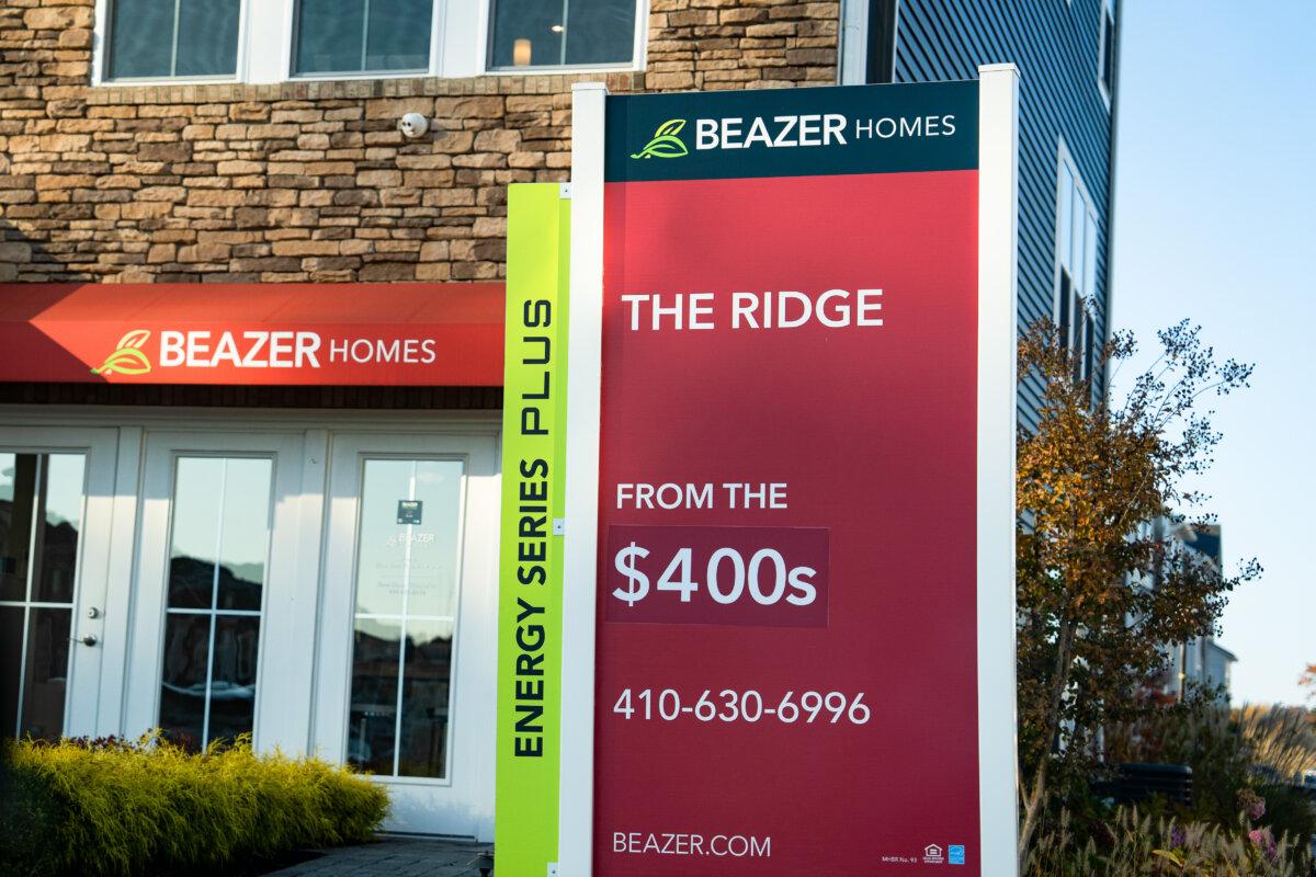 Homes for sale sign in Maryland on Nov. 12, 2023. (Madalina Vasiliu/The Epoch Times)
