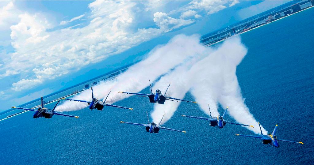 The Blue Angels perform in formation, in the documentary "The Blue Angels." (Amazon Prime)