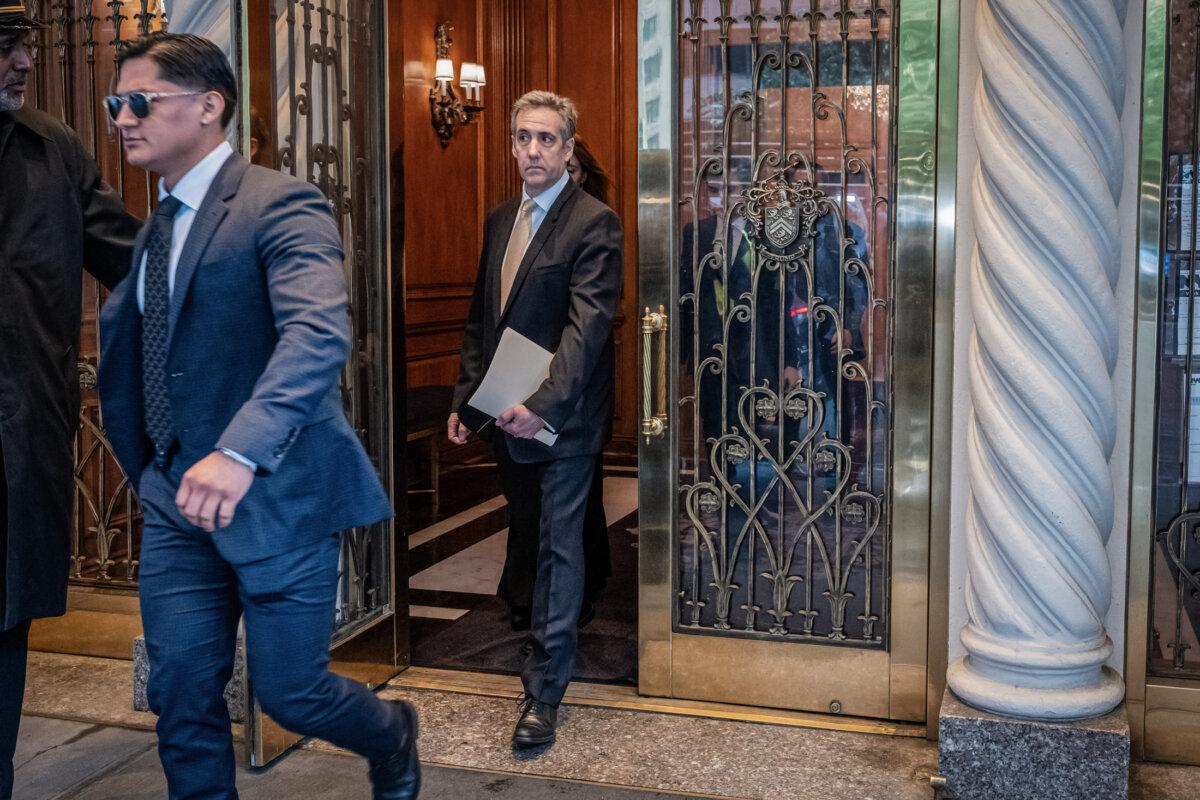Michael Cohen, former personal lawyer to former President Donald Trump, leaves his apartment building on his way to court in New York City on May 16, 2024. (Spencer Platt/Getty Images)