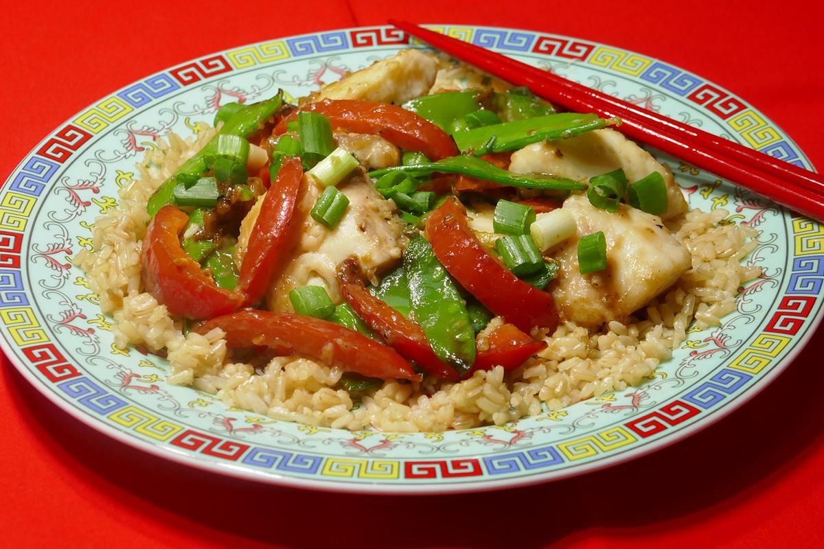 Ginger Soy Stir-Fried Fish