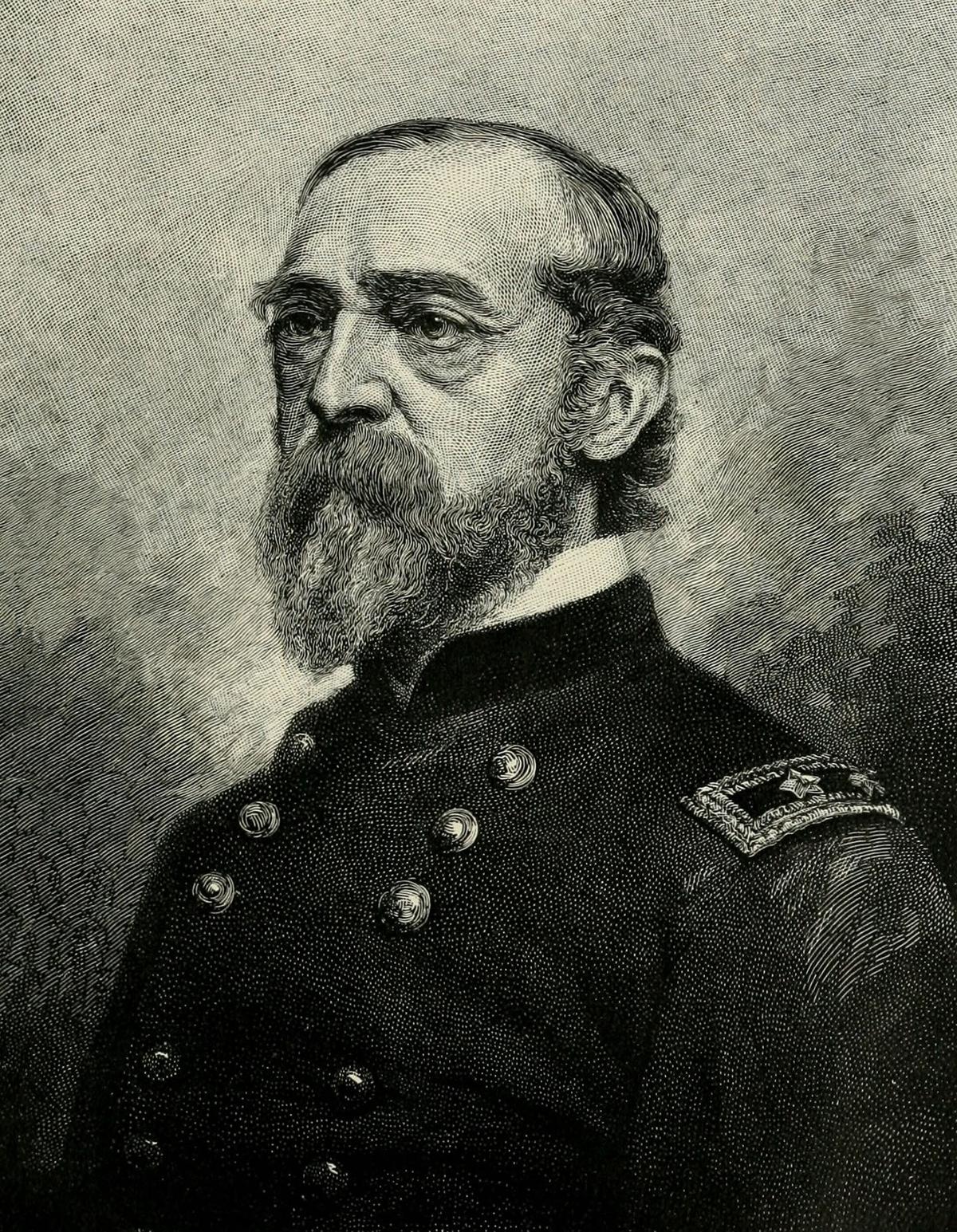An illustrated plate of Maj. Gen. George G. Meade from "Abraham Lincoln: A History," published in 1890. Internet Archive. (Public Domain)